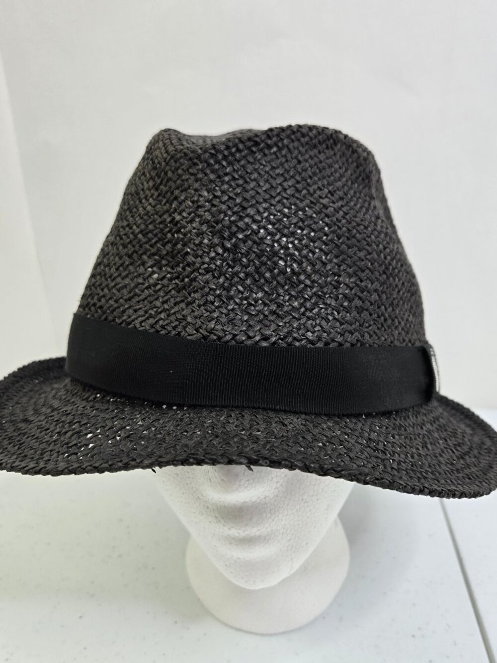 A Bathing Ape Pirate Store Fedora Black BAPE Ribbon Straw Hat Japan Vintage